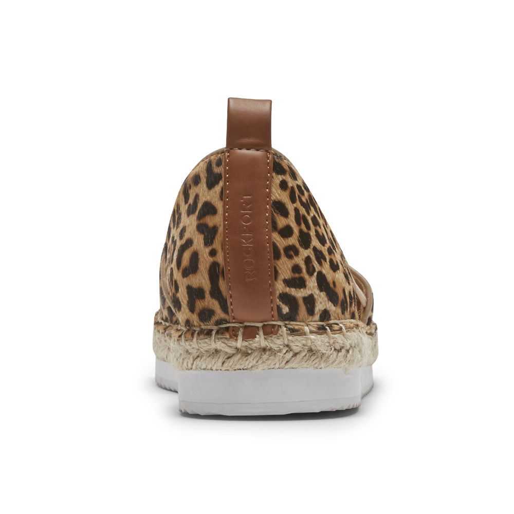 Rockport Womens Slip-On Leopard - Seaview Bungee - UK 205-AXYGJZ